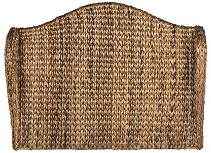 SAFAVIEH Furniture - Nadine Banana Leaf Full Headboard - Brown - Solid Wood - Coastal Woven Design - Ideal for Bedroom (SEA8029B-F)