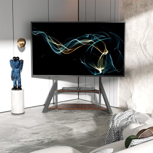 Large Mobile Rolling TV Stand Floor with Wheels for 65 to 100 inch | Heavy-duty television stands up to 220lbs for 65 70 75 80 85 86 90 95 98 100inch Adjustable Heights for Bedroom Office corner