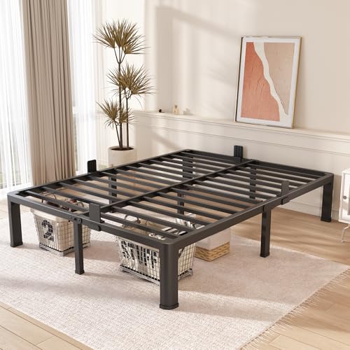 Heavy Duty Steel Bed Frame with Round Edges, Black, view 3