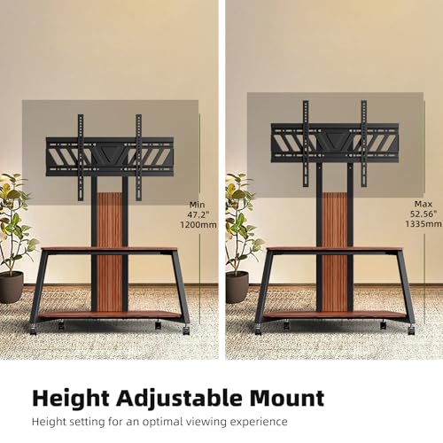 BESHI Heavy Duty Mobile TV Stand with Wheels for 32-85 Inch TVs, view 6