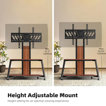 BESHI Heavy Duty Mobile TV Stand with Wheels for 32-85 Inch TVs, view 6