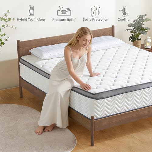 King Size Mattress, 14 Inch Medium Firm Hybrid King Bed Mattress, view 6