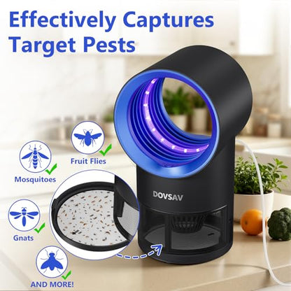 Fruit Fly Traps for Indoors, Blue Gnat Trap Indoor with Suction & Timer, view 5