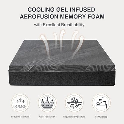 King Size Mattress 12 Inch Gel Memory Foam Medium, view 7