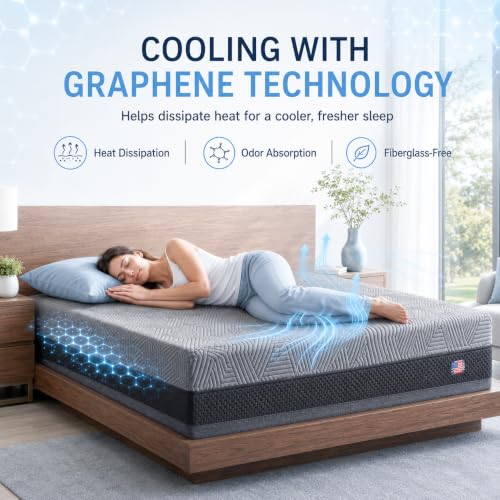 Cooling Gel Memory Foam Mattress for Hot Sleeper, view 5