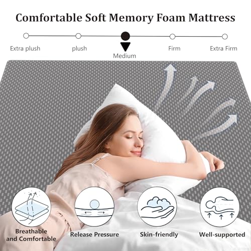 8 Inch Memory Foam King Mattress for Sleep Medium Firm CertiPUR-US Certified, view 3