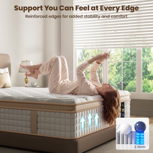 Queen Mattress 12 Inch, Cooling Hybrid Mattress Queen Size in a Box, view 5