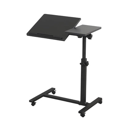 Overbed Bedside Desk Mobile Rolling Laptop Stand Tilting Overbed Table