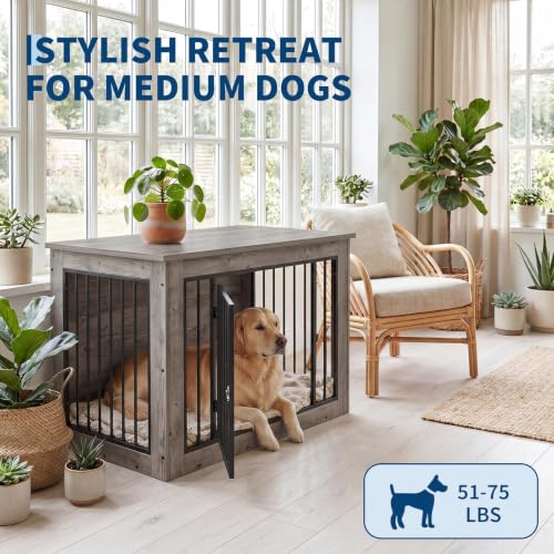 38" Furniture-Style Wooden Dog Crate End Table, view 4