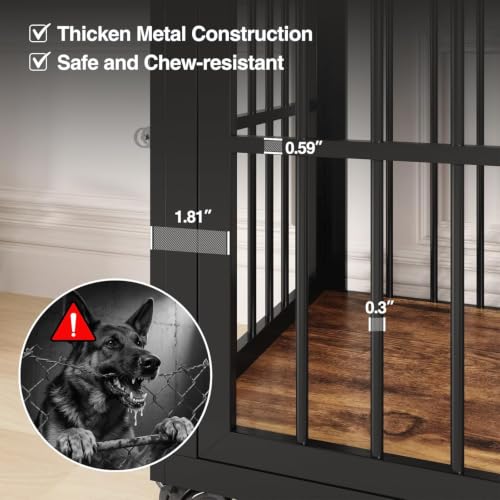 Wooden Dog Crate Furniture for Medium & Large Dogs, view 7