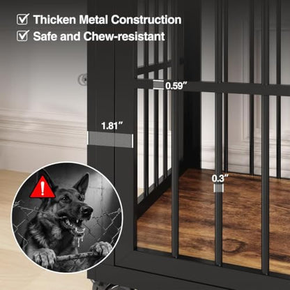 Wooden Dog Crate Furniture for Medium & Large Dogs, view 7