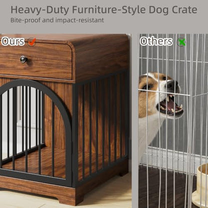 Dog Crate Furniture, Kennel Indoor for Small Breed, view 7