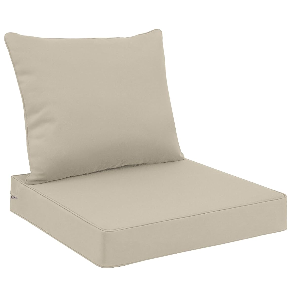 Outdoor Seat Cushion Set 24 x 24 Inch Water-Resistant & Fade-Resistant Patio Furniture Cushions with Removable Cover Deep Seat & Back Cushion with Tie Straps for Chair Sofa