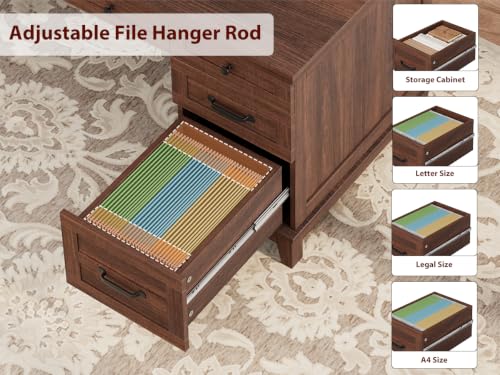 53.54" Executive Desk with Drawers, view 5