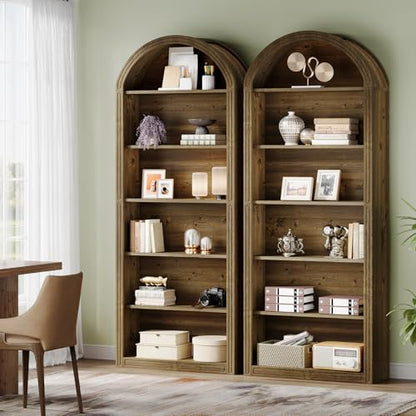77.16" Tall Arched Bookshelf, view 6