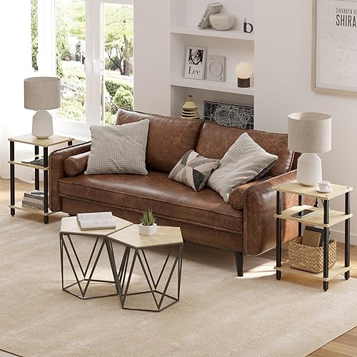 End Table, Side Table, Nightstand, 3-Tier Storage Shelf, Couch Table for Small Space, Living Room, Bed Room TB01BO049