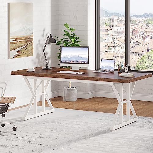 70.8-Inch Executive Desk, Large Computer Office Desk Workstation, view 5