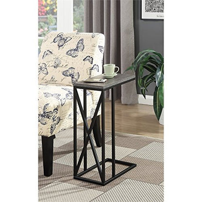 Tucson C End Table, Weathered Gray / Black