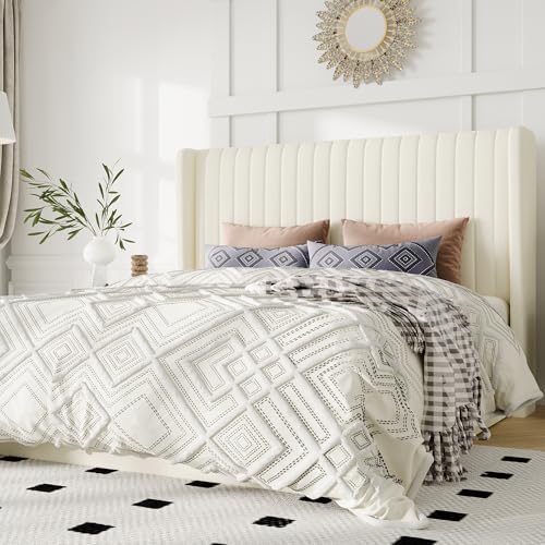 Queen Size Lift Up Storage Bed Frame Channel Tufted Headboard Cream, view 8