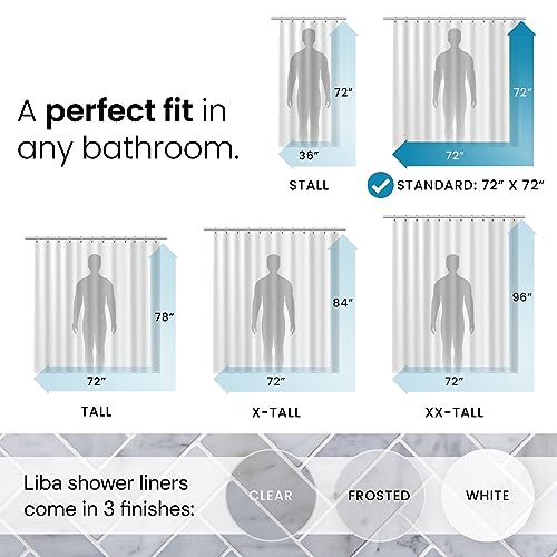 Shower Curtain PEVA 8G, 72x72 Inch Waterproof Clear, view 3