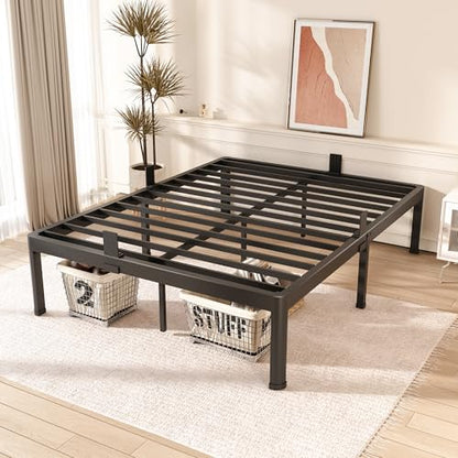 Queen Bed Frame with Round Corner Edge Legs 18 inch High 3500 lbs Heavy Duty, view 3