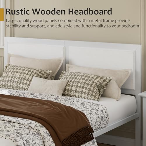 Queen Size Bed Frame with Headboard, view 5