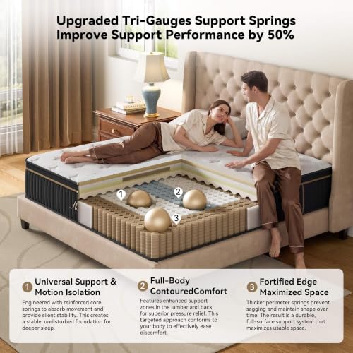 Queen 14 Inch Hybrid Mattress in a Box, Medium Firm for Side Sleepers, view 6