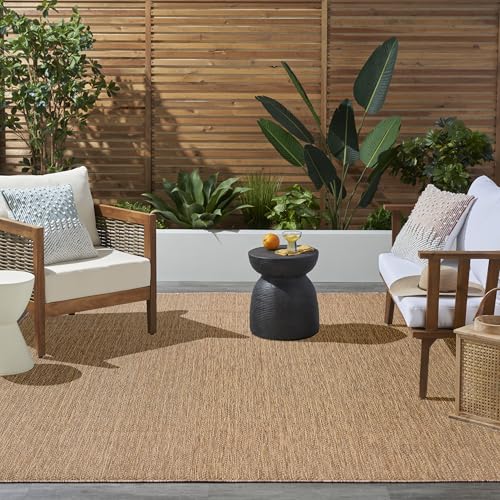 Home Horizon Indoor/Outdoor Natural 8' x 10' Area Rug - Easy Clean, Non Shedding, Bed Room, Living Room, Dining Room, Kitchen (8' x 10')