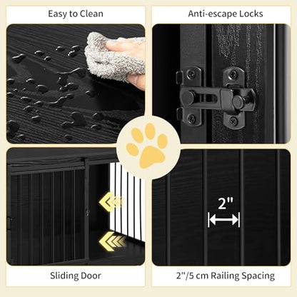 27.2" S Dog Crate Furniture Indoor Dog Kennel with Barn Door, view 6
