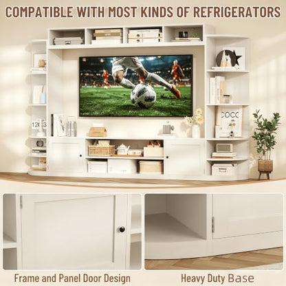 94.6" Entertainment Center with Bookshelves, view 8