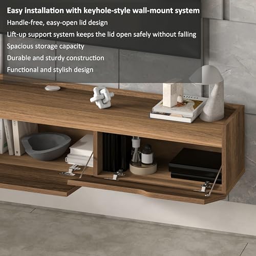 Atelier Mobili Floating TV Stand for Up to 80 Inch TVs – Wall Mounted, view 9