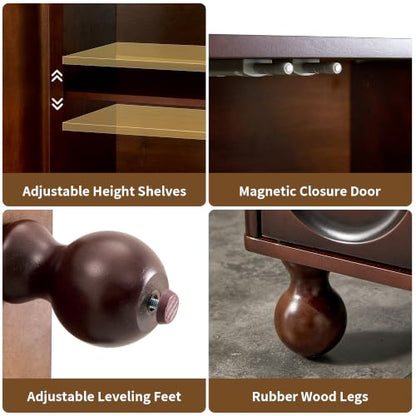 Walnut Sideboard Cabinet with Storage, view 7