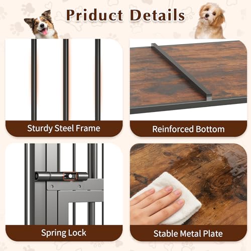 Dog Crate Furniture, No Assembly Heavy Duty Dog Kennel Indoor for Medium Dogs, view 6