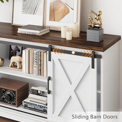 Farmhouse TV Stand and Entertainment Center for TV Up to 65 Inches, view 6