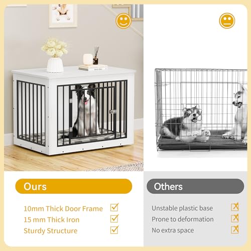 38 Inch Dog Crate Furniture Chew-Resistant for Dogs, view 6