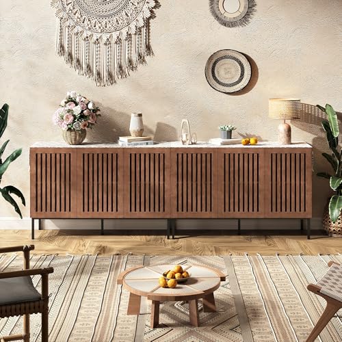 Set of 2,3 Door Accent Storage Cabinet with Doors and Adjustable Shelf,Freestanding Buffet Cabinet,Modern Sideboard Buffet Cabinet for Living Room,Dining Room,Kitchen,Hallway