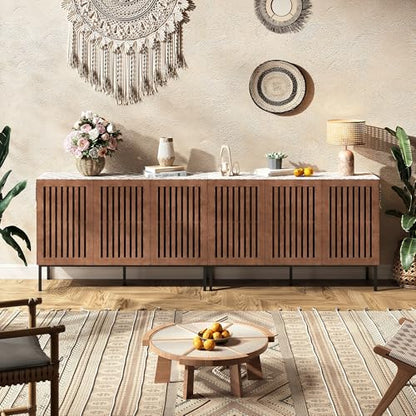 Set of 2,3 Door Accent Storage Cabinet with Doors and Adjustable Shelf,Freestanding Buffet Cabinet,Modern Sideboard Buffet Cabinet for Living Room,Dining Room,Kitchen,Hallway