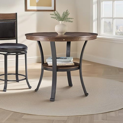 Powell Furniture Franklin Side Table, Small, Brown