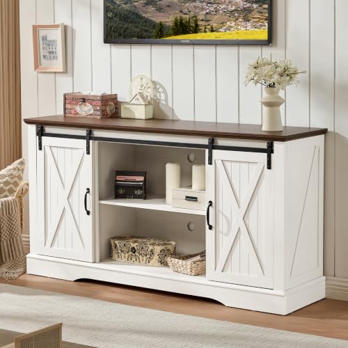 58 Inch Farmhouse Entertainment Center, view 2