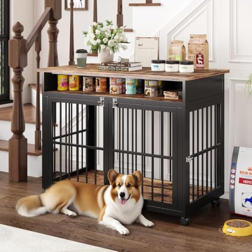 Wooden Dog Crate Furniture for Medium & Large Dogs, view 4