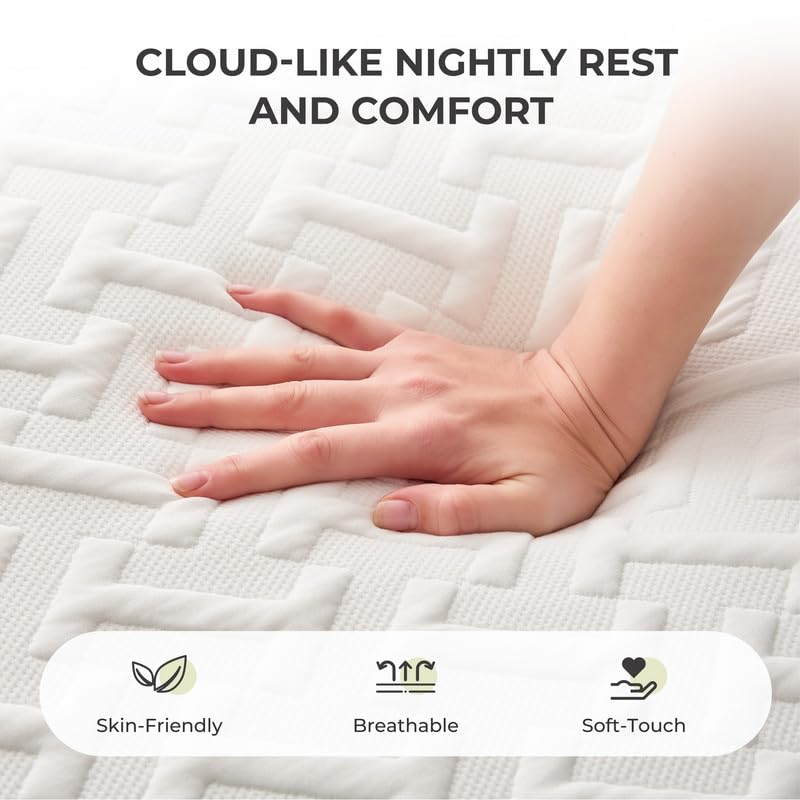 12 Inch King Mattress, Memory Foam Mattress in a Box Medium Plush, view 3