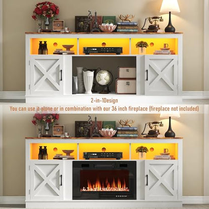 Farmhouse TV Stand for 70/75/80 Inch TV, view 4