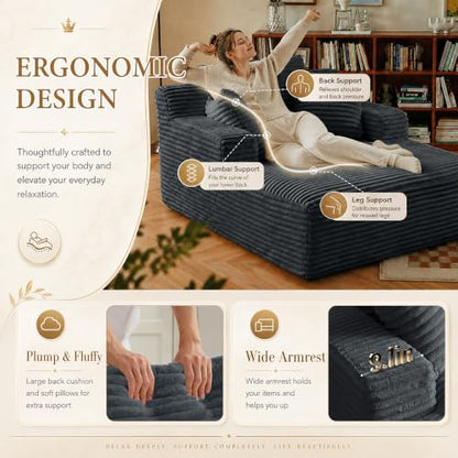 67" Chaise Lounge Chair Indoor, view 5
