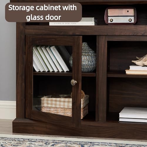 Farmhouse TV Stand for 65 Inch TV, Wide Entertainment Center, Brown, view 4