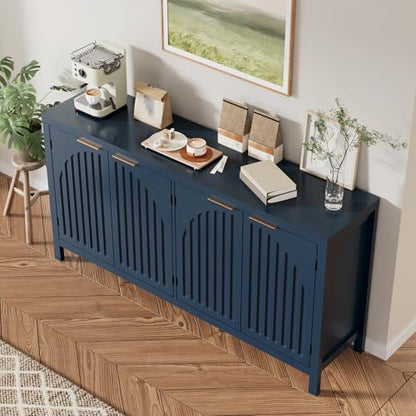 58“ Fluted Sideboard Buffet Cabinet with Storage, view 7