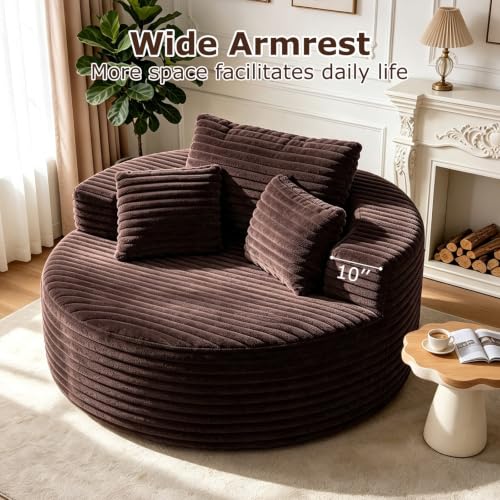Oversized Round Chaise Longue Chair Indoor, view 8