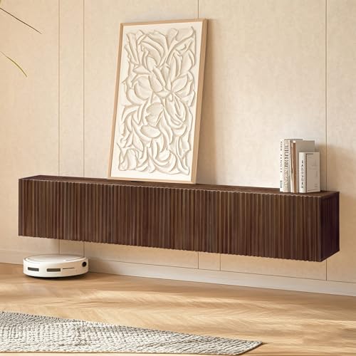 70.7" Floating TV Stand, Modern Wall Mount Entertainment Center TV Shelf, view 8