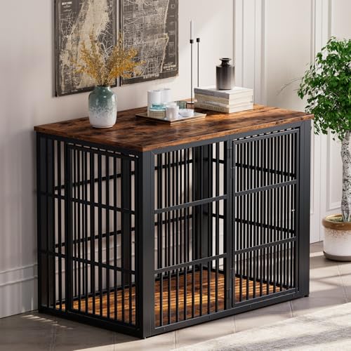 48" Foldable Dog Crate Furniture, view 8