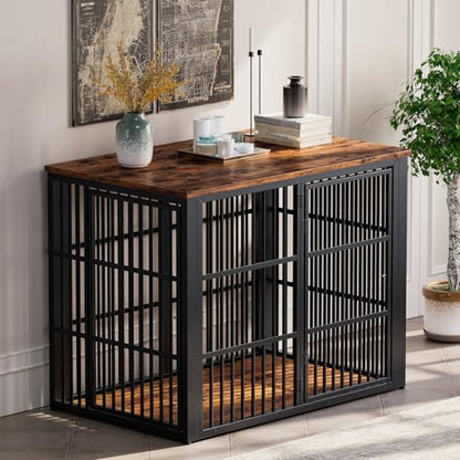 48" Foldable Dog Crate Furniture, view 8
