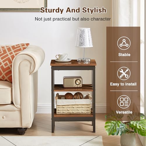 Modern Nightstands X-Design Side End Table Night Stand with Storage Shelf for Bedroom,Living Room